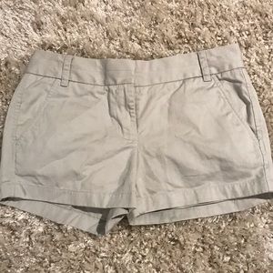 J. Crew Chino Shorts. Light Grey Taupe. Size 2